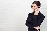 Attractive Businesswoman on mobile phone