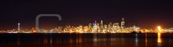 Seattle Night Panoramic