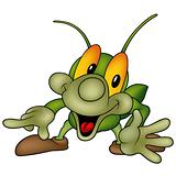 Happy green bug