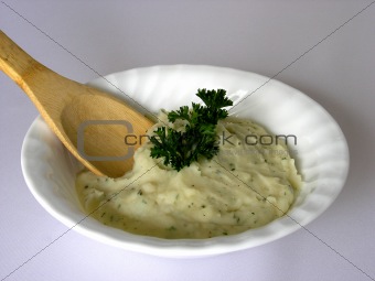 Mashed Potatoes in Bowl.
