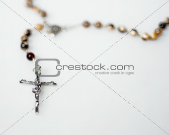  Rosary beads isolated on white