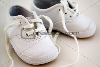 White Little Baby Shoes