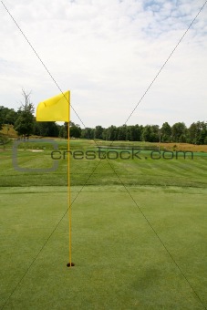 Golf Hole with Flag
