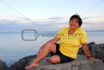 Mature woman relaxing