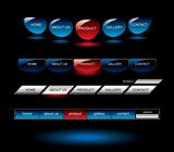 Editable Glossy website buttons template