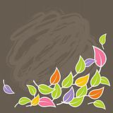 Illustration of colorful leafs. Vector