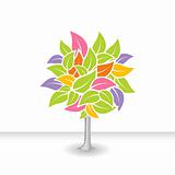Tree with colorful leafs. Vector