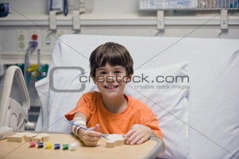 Little Boy in Hospital