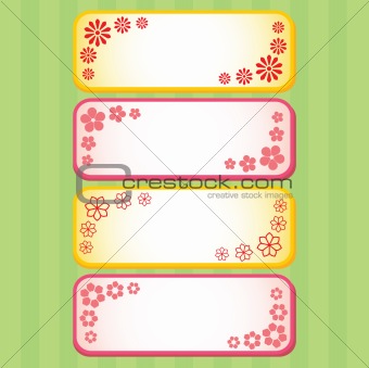 Spring flower banners