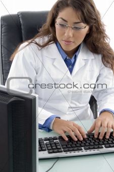 young doctor busy in work