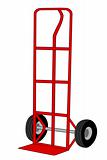 Isolated red handtruck illustration