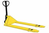 Isolated yellow palletjack illustration