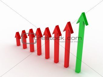 arrows indicating profit over loss