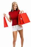 woman with shopping bags