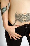 Stomach tattoo
