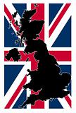 UK map with flag