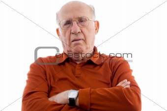 old man with crossed arms