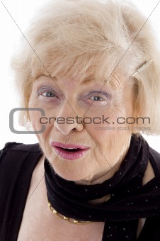 portrait of old female looking at camera
