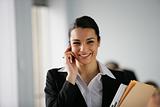 Businesswoman with mobile phone