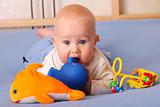 Baby plays with toys 2