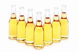 beer bottles group isolated