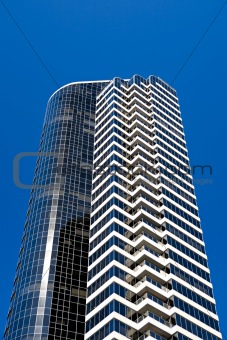apartment building against blue sky