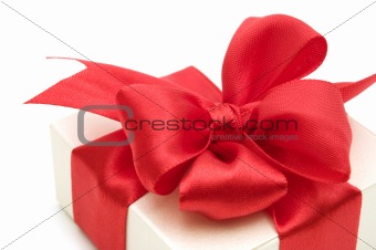 gift box with red ribbon bow