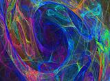 Blue abstract energy swirl