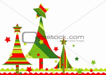 Christmas tree background, vector