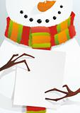 Snowman with Poster