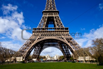 Beautiful view of The Eiffel Tower in Paris 