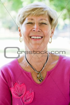 happy senior woman