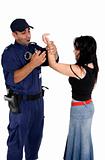 Handcuffing a ciminal