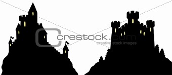 Castles silhouettes