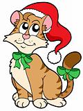 Christmas cartoon cat