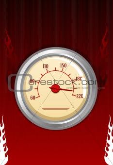Vector speedometer with fires