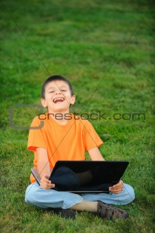 The boy with the laptop