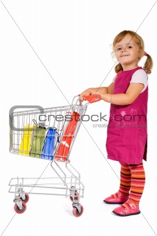 Little girl shopping