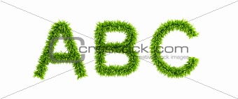 symbolic grassy alphabet