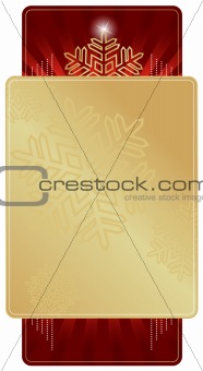 Ornate Christmas Label with room for your own text.