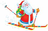 Santa Claus skier