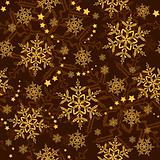 Seamless snowflakes and stars, winter wallpaper