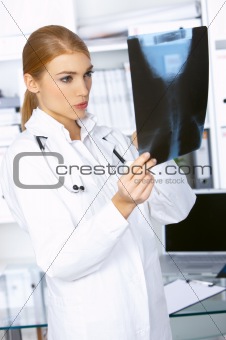 Female doctor in surgery