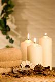 Spa candles with potpourri