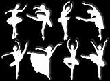 Classical dancers silhouette