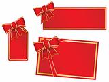 Christmas bows and gift cards