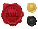 Wax seal with sale stamp