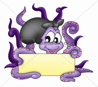Octopus with text plate