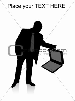 businessman holding briefcase