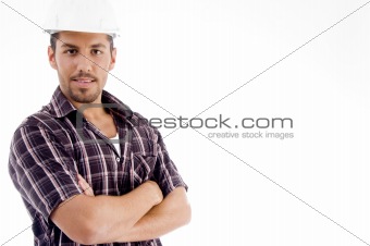 engineer with folded arms